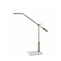 Estallar Brass Metal LED Desk Lamp, 5 x 22 x 16-26 in. ES2627258